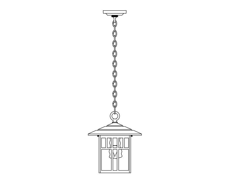Indian Wells, Large, aluminum, Ceiling Mount, chain, opalescent honey glass, (1) 75W INC, 120V